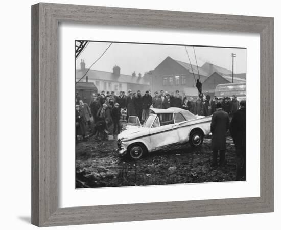 Sunbeam Rapier Car Accident, Kilnhurst, South Yorkshire, 1964-Michael Walters-Framed Photographic Print