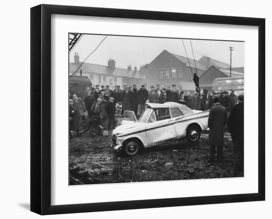 Sunbeam Rapier Car Accident, Kilnhurst, South Yorkshire, 1964-Michael Walters-Framed Photographic Print