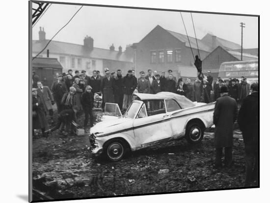 Sunbeam Rapier Car Accident, Kilnhurst, South Yorkshire, 1964-Michael Walters-Mounted Photographic Print