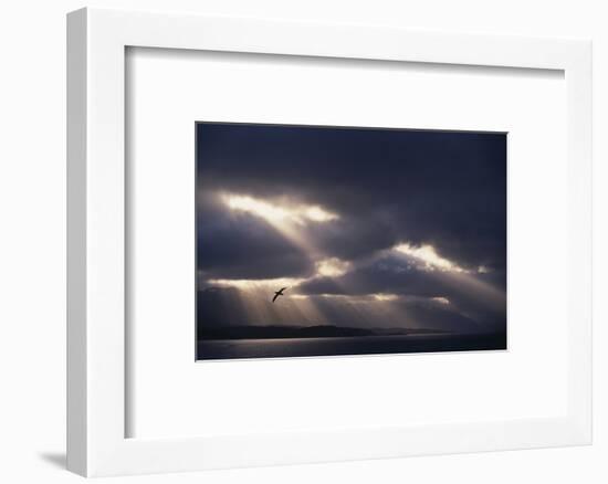 Sunbeams and Clouds over Water-DLILLC-Framed Photographic Print