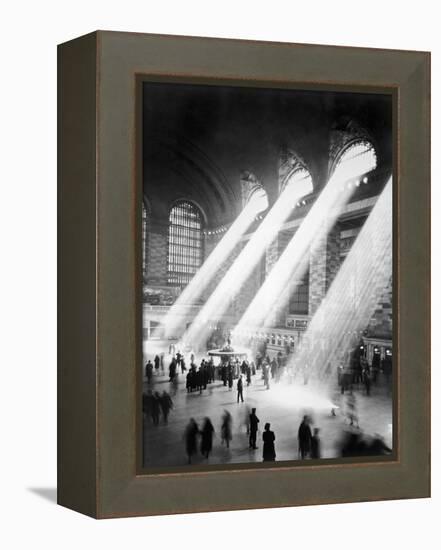 Sunbeams in Grand Central Station-null-Framed Premier Image Canvas