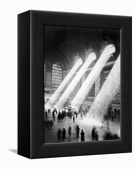 Sunbeams in Grand Central Station-null-Framed Premier Image Canvas