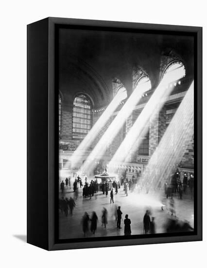 Sunbeams in Grand Central Station-null-Framed Premier Image Canvas