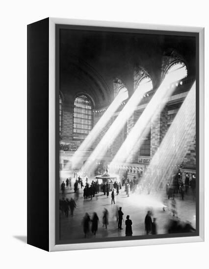 Sunbeams in Grand Central Station-null-Framed Premier Image Canvas