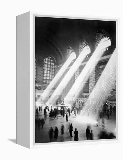 Sunbeams in Grand Central Station-null-Framed Premier Image Canvas