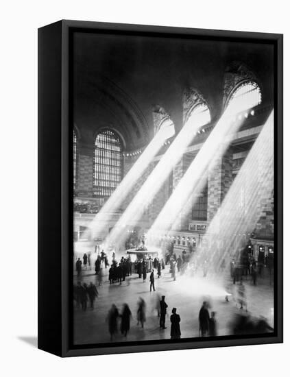 Sunbeams in Grand Central Station-null-Framed Premier Image Canvas