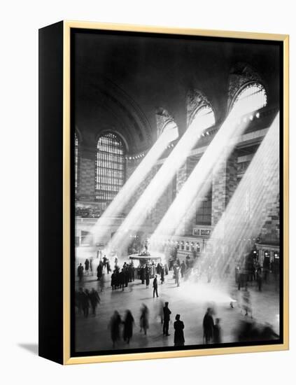 Sunbeams in Grand Central Station-null-Framed Premier Image Canvas