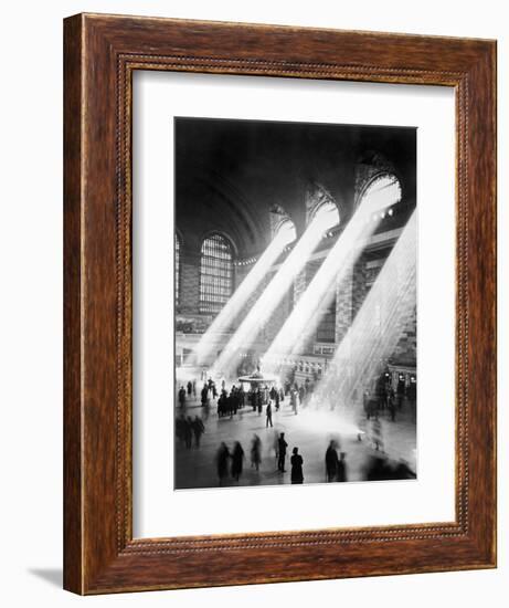 Sunbeams in Grand Central Station-null-Framed Premium Photographic Print