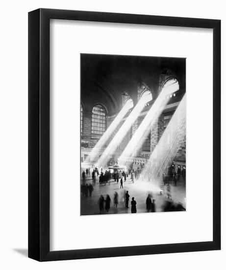Sunbeams in Grand Central Station-null-Framed Premium Photographic Print