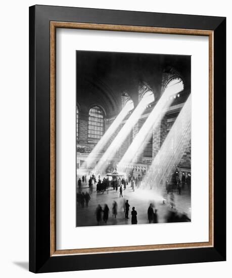 Sunbeams in Grand Central Station-null-Framed Premium Photographic Print