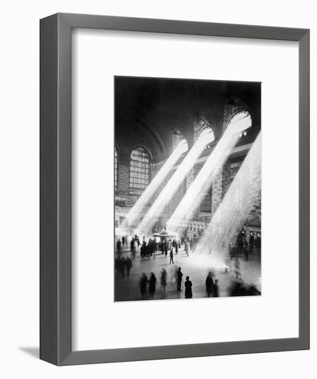 Sunbeams in Grand Central Station-null-Framed Premium Photographic Print