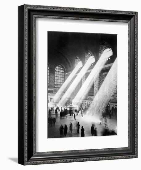 Sunbeams in Grand Central Station-null-Framed Premium Photographic Print