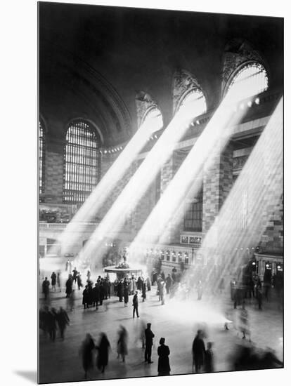 Sunbeams in Grand Central Station-null-Mounted Premium Photographic Print