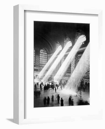 Sunbeams in Grand Central Station--Framed Photographic Print