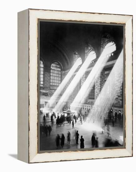 Sunbeams in Grand Central Station-Library of Congress-Framed Premier Image Canvas