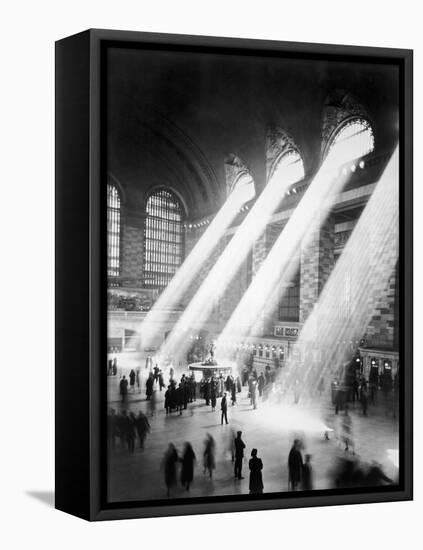 Sunbeams in Grand Central Station-Library of Congress-Framed Premier Image Canvas
