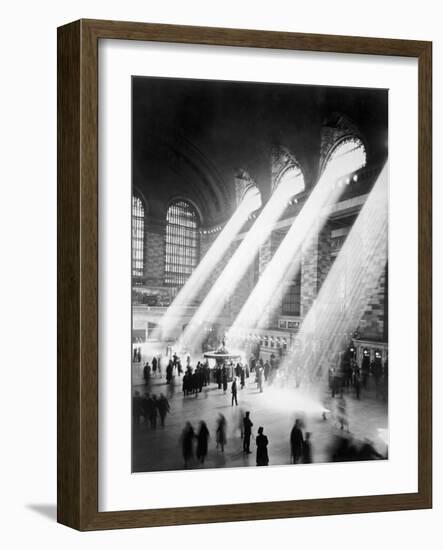 Sunbeams in Grand Central Station-Library of Congress-Framed Photographic Print