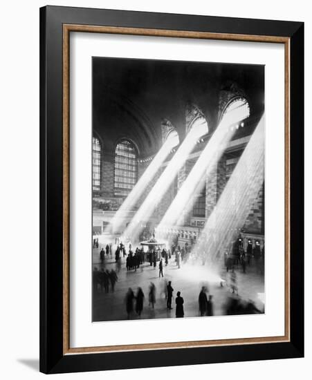 Sunbeams in Grand Central Station-Library of Congress-Framed Photographic Print
