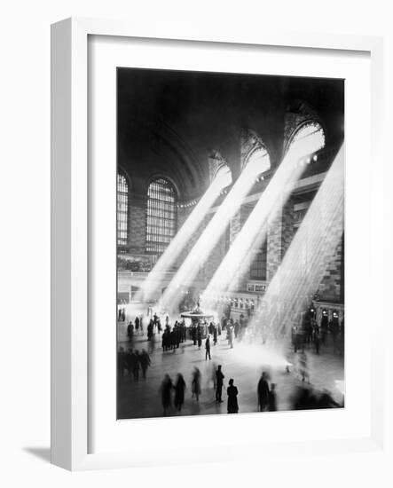 Sunbeams in Grand Central Station-Library of Congress-Framed Photographic Print