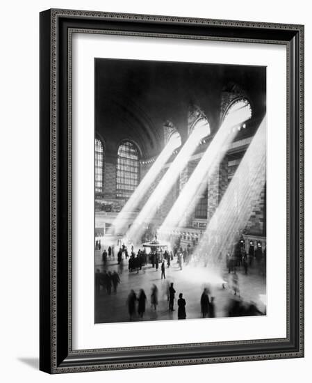 Sunbeams in Grand Central Station-Library of Congress-Framed Photographic Print