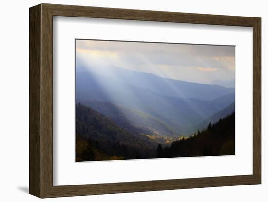 Sunbeams over Mountain Valley in the Smokies, Great Smoky Mountains National Park, Tennessee, USA-Joanne Wells-Framed Photographic Print