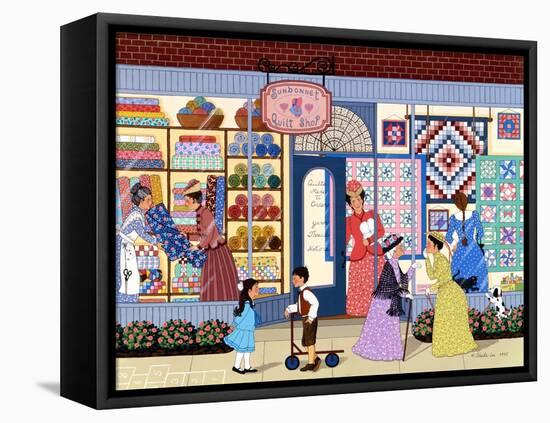 Sunbonnet Quilt Shop-Sheila Lee-Framed Premier Image Canvas