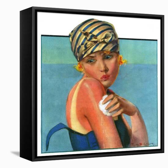 "Sunburned Sunbather,"July 6, 1929-Penrhyn Stanlaws-Framed Premier Image Canvas