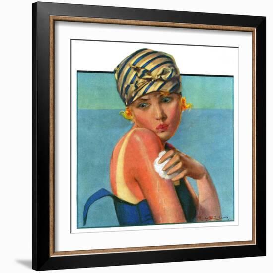 "Sunburned Sunbather,"July 6, 1929-Penrhyn Stanlaws-Framed Giclee Print