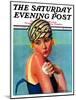 "Sunburned Sunbather," Saturday Evening Post Cover, July 6, 1929-Penrhyn Stanlaws-Mounted Giclee Print