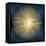 Sunburst Gold on Blue I-Abby Young-Framed Stretched Canvas