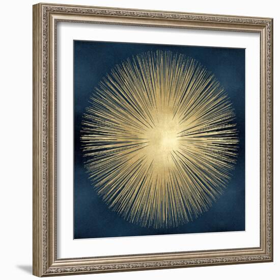 Sunburst Gold on Blue I-Abby Young-Framed Art Print