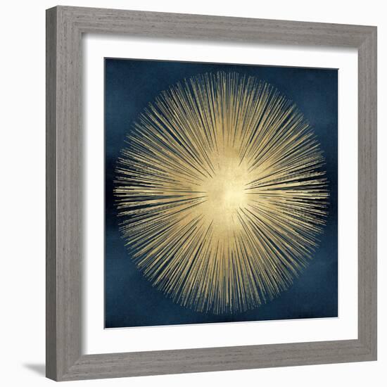 Sunburst Gold on Blue I-Abby Young-Framed Art Print