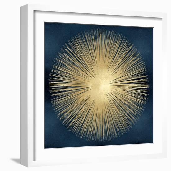 Sunburst Gold on Blue I-Abby Young-Framed Art Print