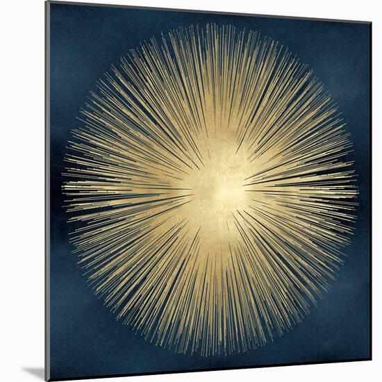 Sunburst Gold on Blue I-Abby Young-Mounted Art Print