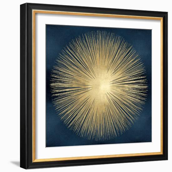 Sunburst Gold on Blue I-Abby Young-Framed Art Print