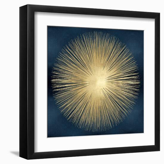 Sunburst Gold on Blue I-Abby Young-Framed Art Print