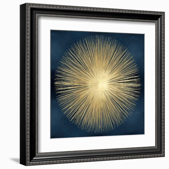 Sunburst Gold on Blue I-Abby Young-Framed Art Print