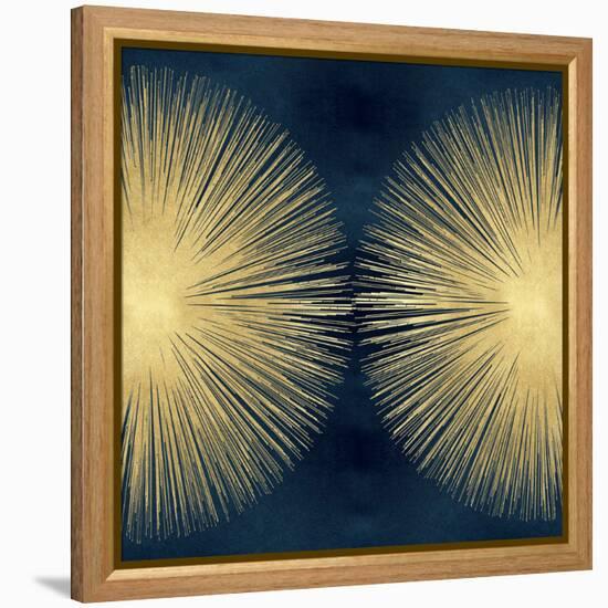 Sunburst Gold on Blue II-Abby Young-Framed Stretched Canvas