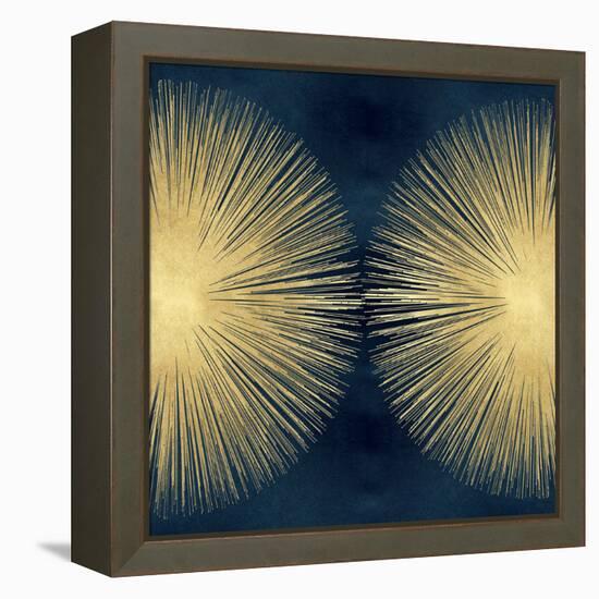 Sunburst Gold on Blue II-Abby Young-Framed Stretched Canvas