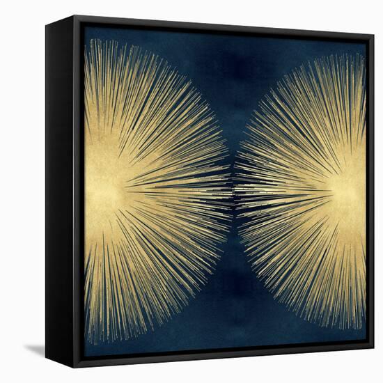 Sunburst Gold on Blue II-Abby Young-Framed Stretched Canvas