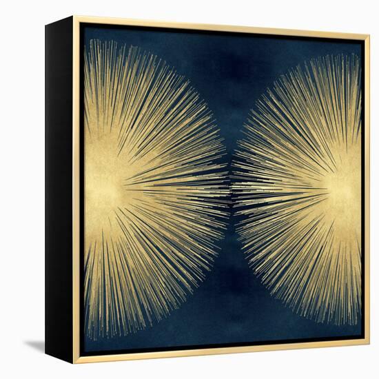 Sunburst Gold on Blue II-Abby Young-Framed Stretched Canvas