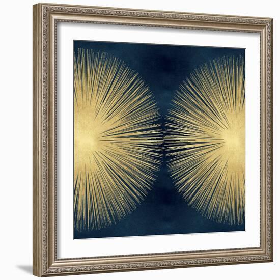 Sunburst Gold on Blue II-Abby Young-Framed Art Print