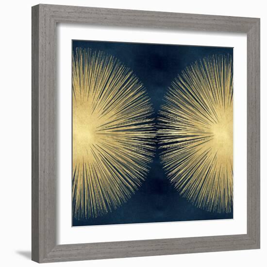 Sunburst Gold on Blue II-Abby Young-Framed Art Print