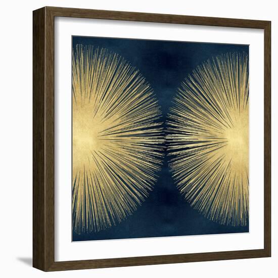 Sunburst Gold on Blue II-Abby Young-Framed Art Print