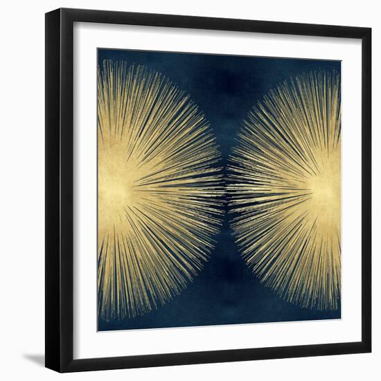 Sunburst Gold on Blue II-Abby Young-Framed Art Print