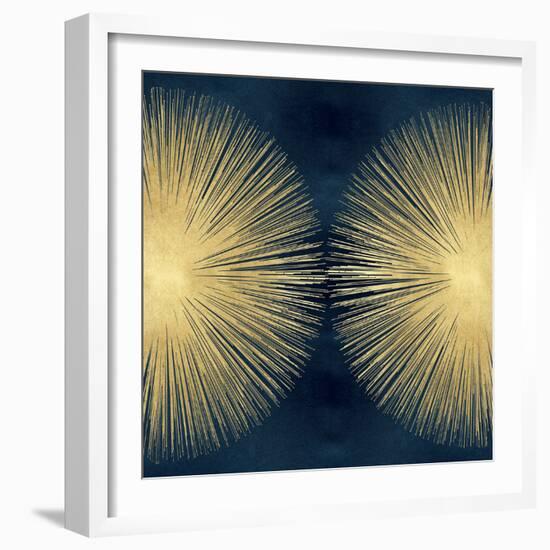 Sunburst Gold on Blue II-Abby Young-Framed Art Print