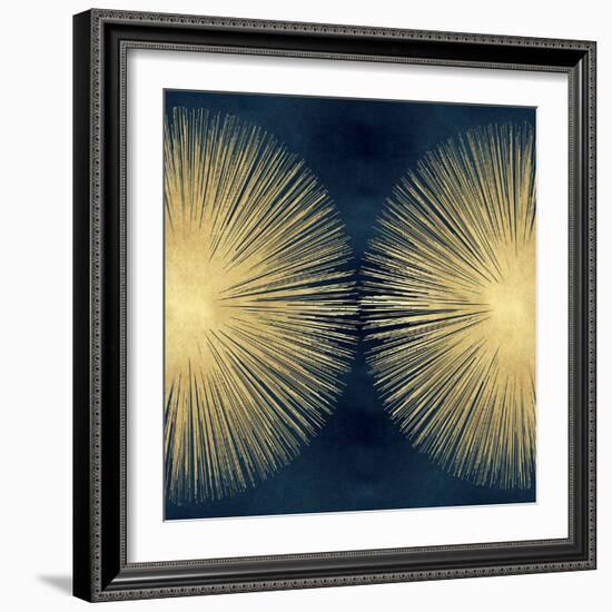 Sunburst Gold on Blue II-Abby Young-Framed Art Print