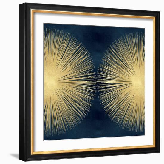 Sunburst Gold on Blue II-Abby Young-Framed Art Print