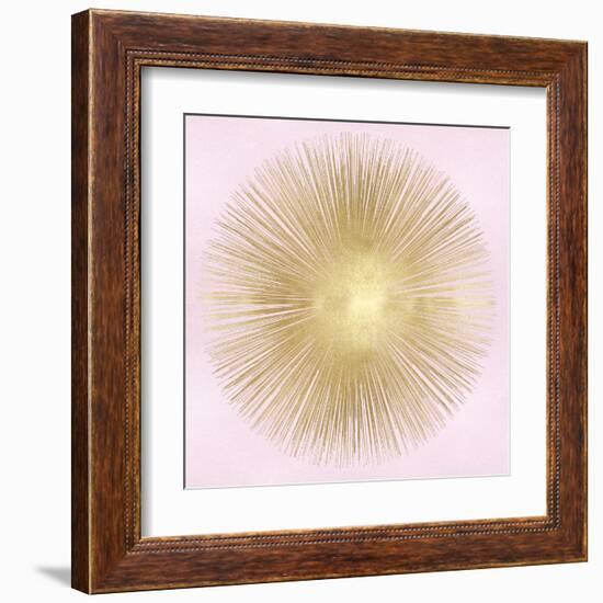 Sunburst Gold on Pink Blush I-Abby Young-Framed Art Print