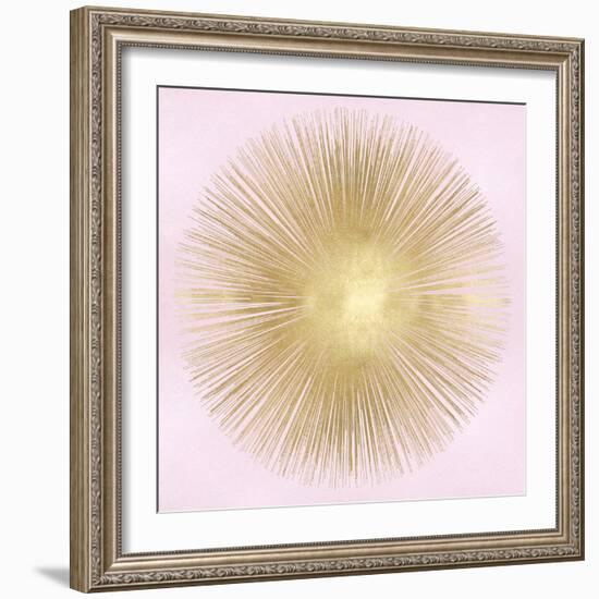 Sunburst Gold on Pink Blush I-Abby Young-Framed Art Print